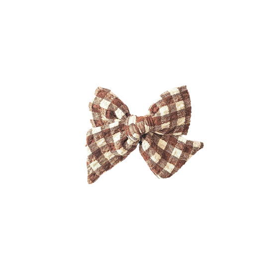 Nutmeg Check Bow